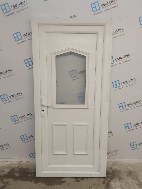 Used White Upvc Back Door 940mm x 2020mm (Reduce To 920mm) 0430