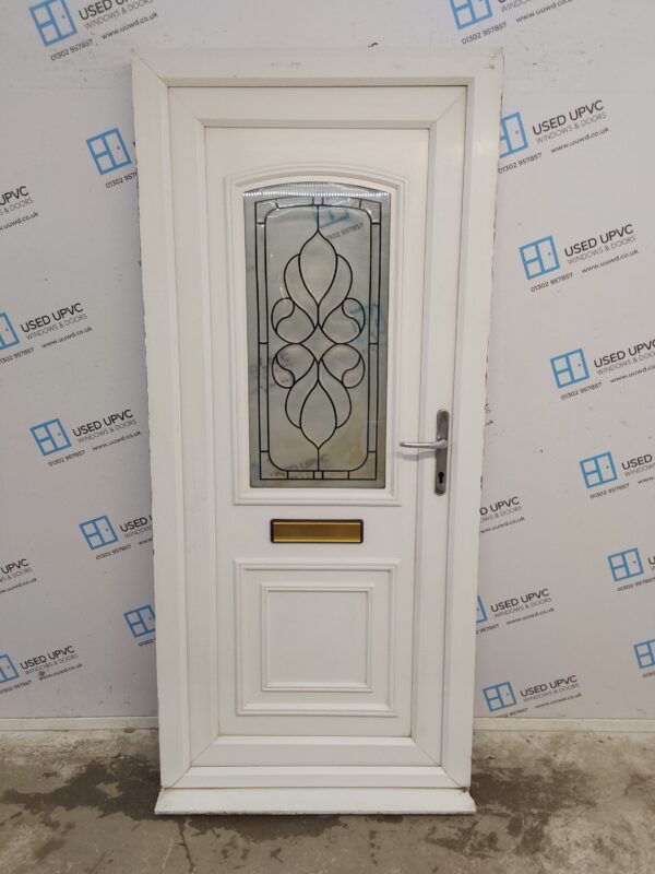 Used White Upvc Front Door 910mm x 2040mm 0430