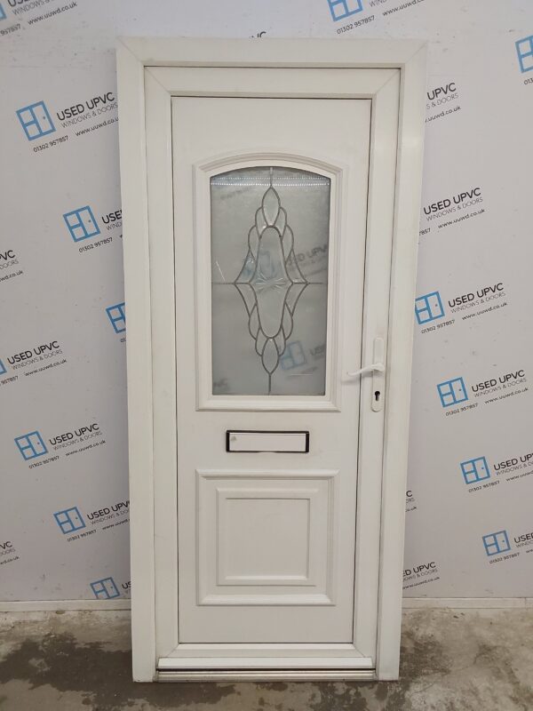 Used White Upvc Front Door 900mm x 2040mm 0672