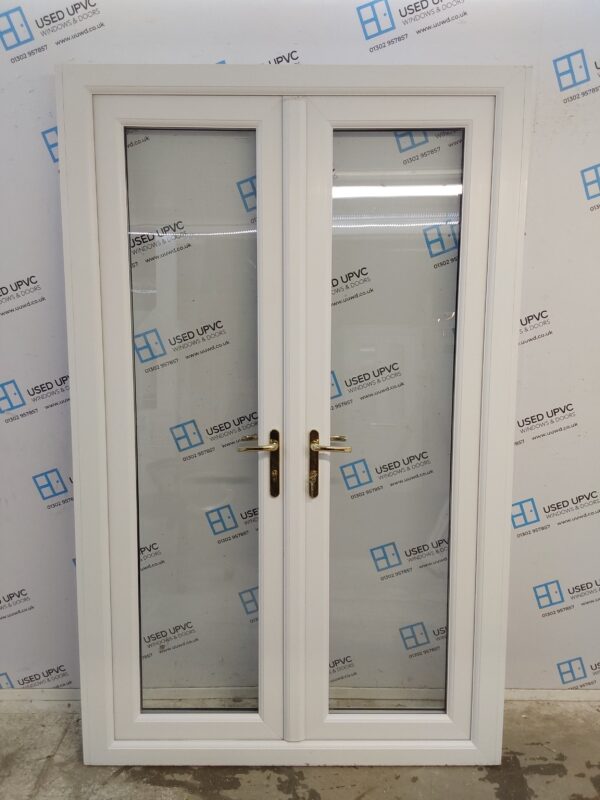 Used White Upvc French Doors 1350mm x 2150mm (reduce to 1310mm) EA5