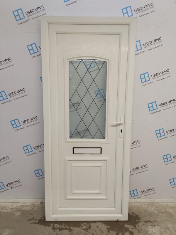 Used White Upvc Front Door 905mm x 2100mm 0144