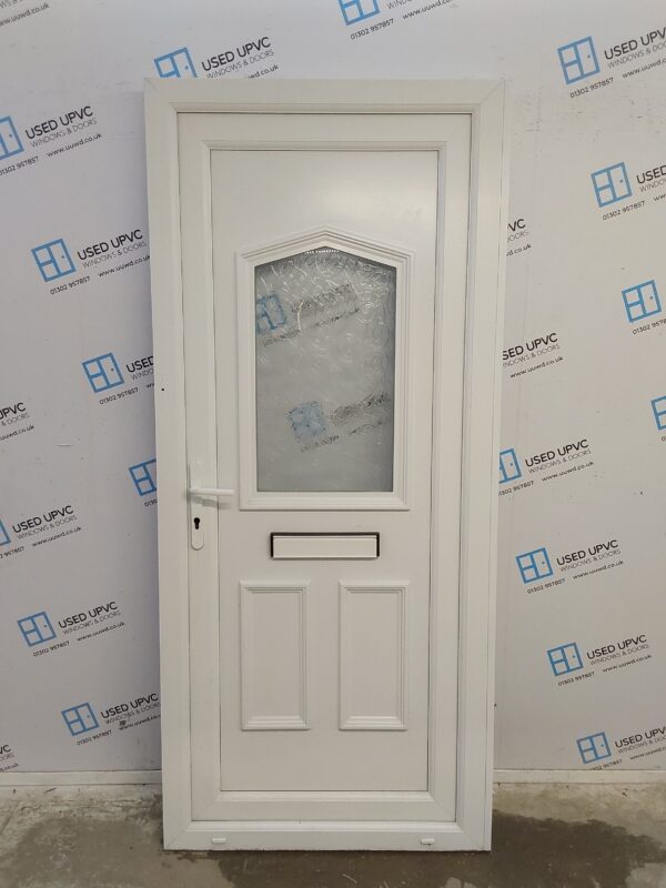 Used White Upvc Front Door 925mm x 2085mm (Reduce To 905mm) C6073