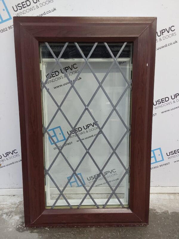 Used Rosewood Upvc Window 625mm x 1000mm C3067