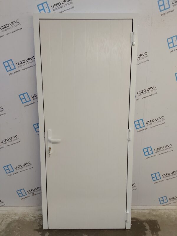 Ex-display White Composite Door 900mm x 2075mm (outwards opening) C1ND87