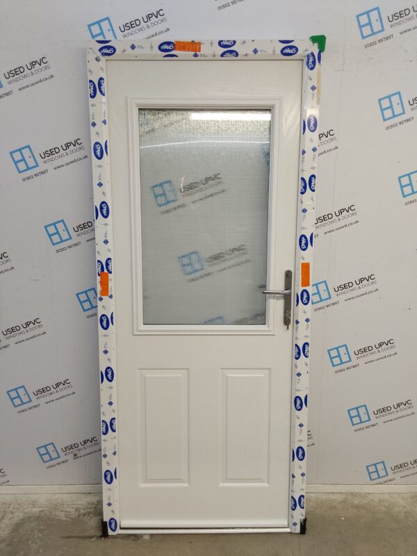 Brand New White Composite Back Door 900mm x 2075mm C1ND92