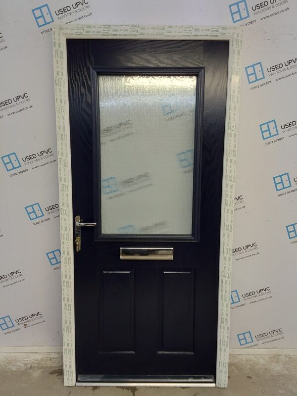 Used Blue Composite Front Door 990mm x 2065mm ND139
