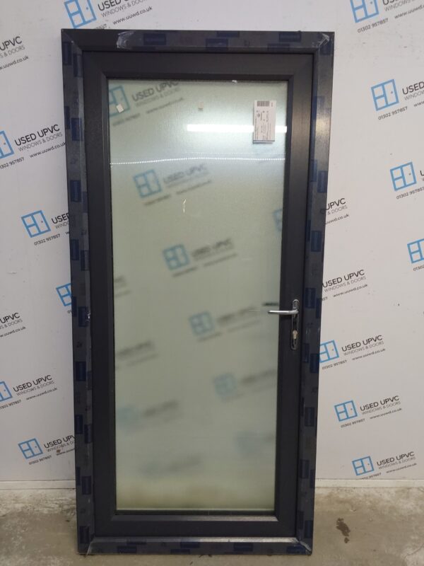 Brand New Anthracite Grey Upvc Full Glass Back Door (Triple Glazed) 985mm x 2060mm ND141