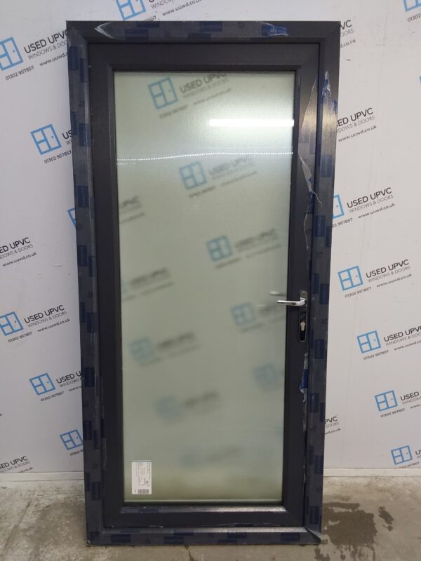 Brand New Anthracite Grey Upvc Full Glass Back Door (Triple Glazed) 980mm x 2060mm ND127