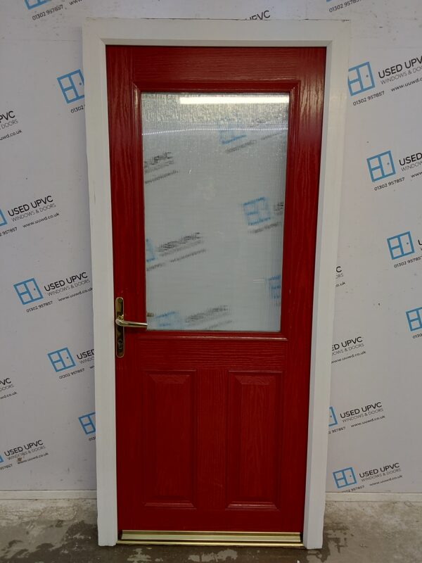 Used Red Composite Back Door 920mm x 2020mm 0458