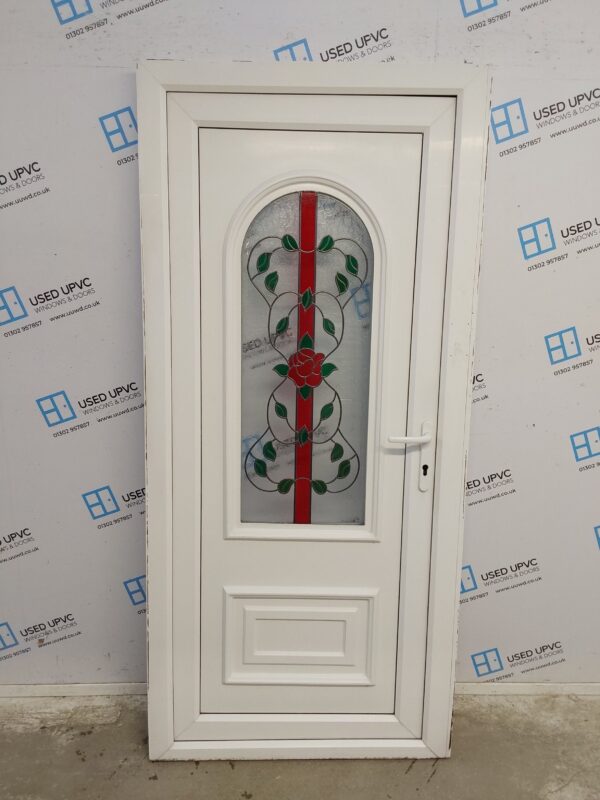 Used White Upvc Back Door 910mm x 1970mm (Reduce To 895mm) 0822