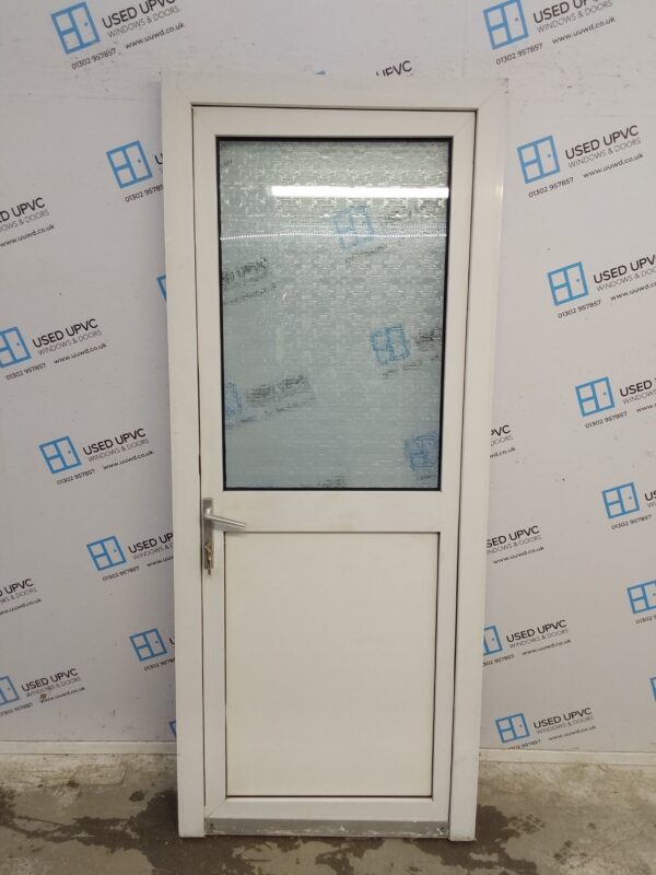 Used White Upvc Back Door 840mm x 2025mm 0552