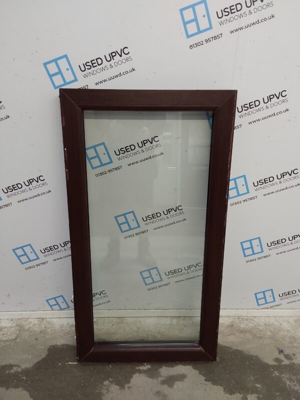 Used Rosewood Upvc Window 620mm x 1155mm C3030