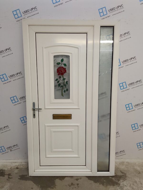 Used White Upvc Front Door And Side Panel 1180mm x 2055mm DS015