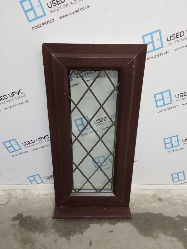 Used Rosewood Upvc Window 505mm x 1055mm C3086