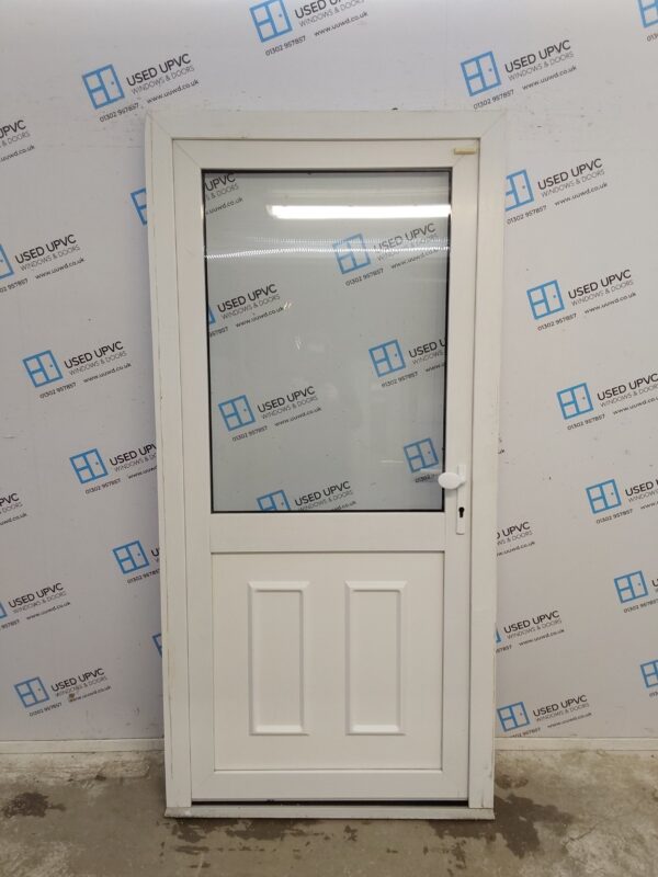 Used White Upvc Back Door 995mm x 2050mm 0424