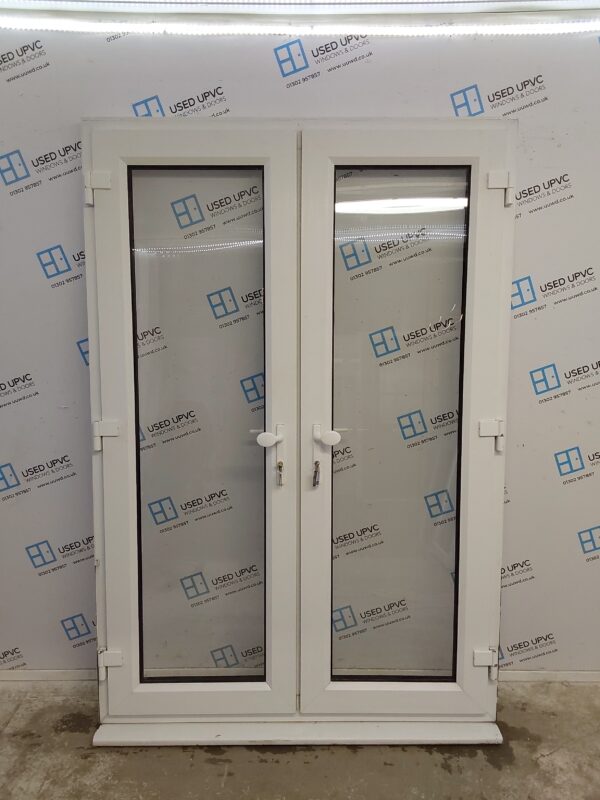Used White Upvc French Doors 1415mm x 2100mm EA5