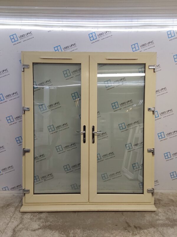 Used Cream Upvc Triple Glazed French Doors 1800mm x 2090mm EA8
