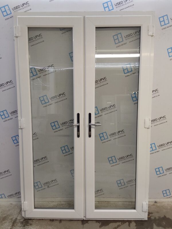 Used White Upvc French Doors 1415mm x 2225mm EA3