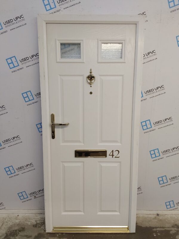 Used White Composite Front Door 895mm x 2030mm 0540