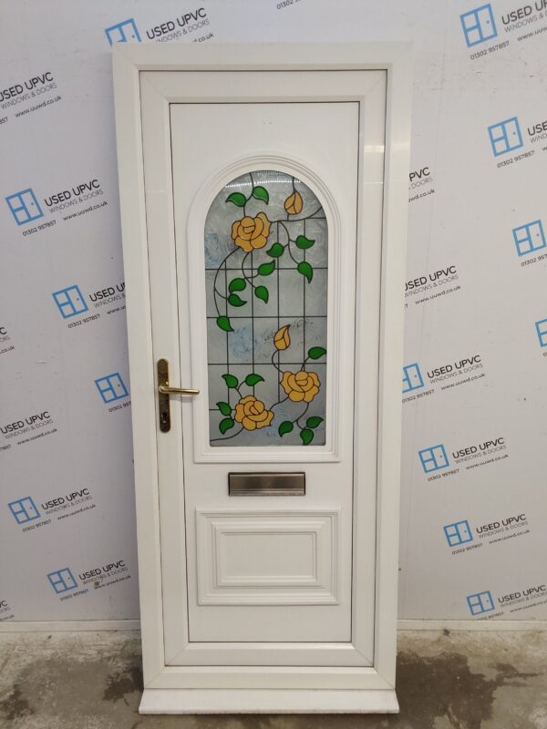 Used White Upvc Front Door 865mm x 2100mm 0286