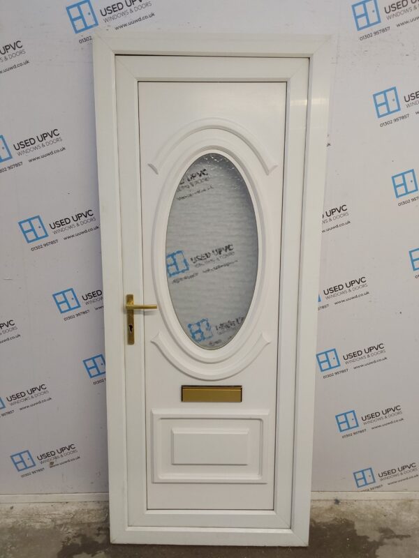 Used White Upvc Front Door 855mm x 2055mm 0283