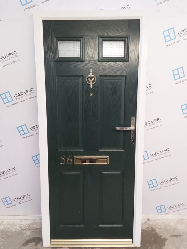 Used Green Composite Front Door 895mm x 2030mm 0755