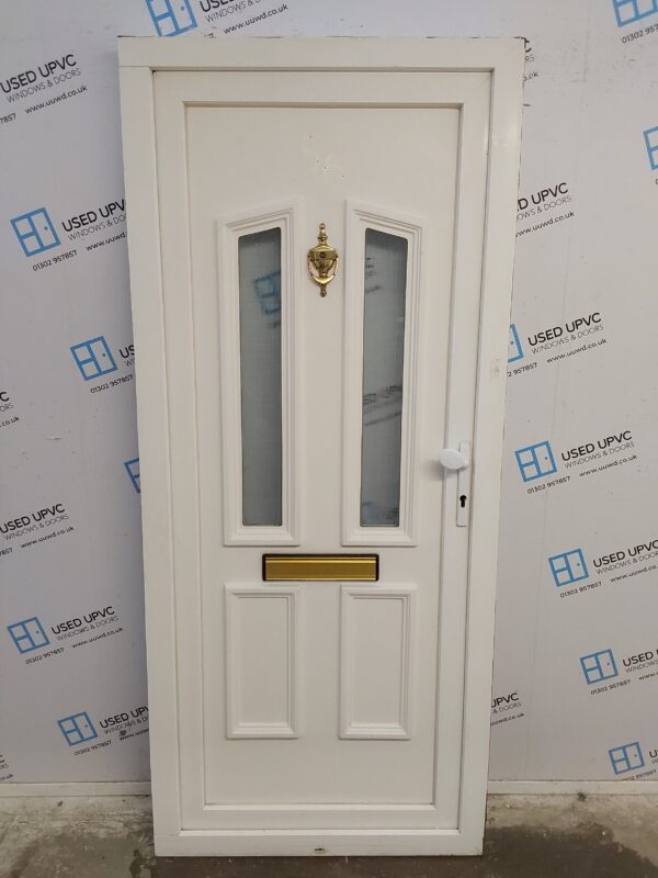 Used White Upvc Front Door 895mm x 2045mm 0268
