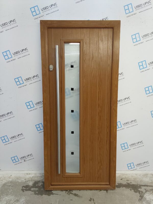 Used Oak Composite Door 890mm x 2015mm 0645