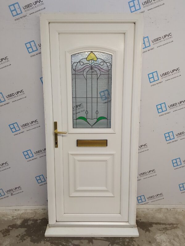 Used White Upvc Front Door 895mm x 2080mm 0498
