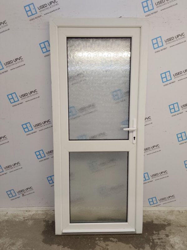 Used White Upvc Back Door 870mm x 2050mm 0130