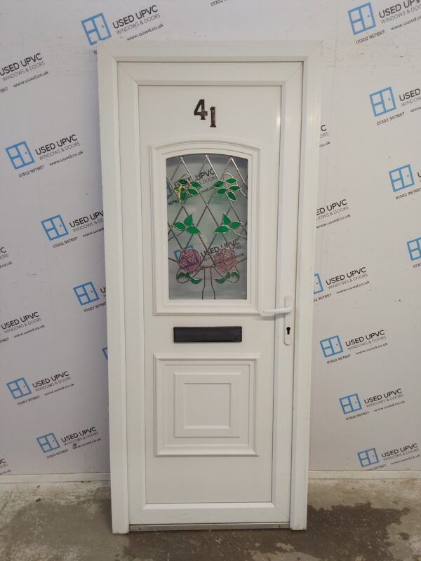 Used White Upvc Front Door 870mm x 2070mm 0122