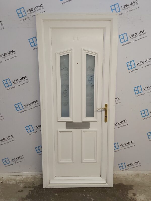 Used White Upvc Front Door 895mm x 2090mm 0008