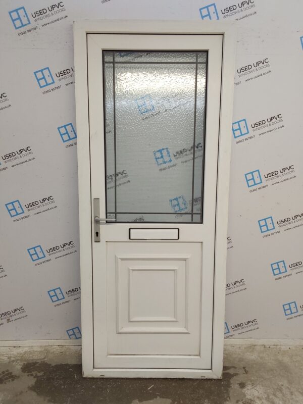Used White Upvc Front Door 880mm x 2110mm C7D023