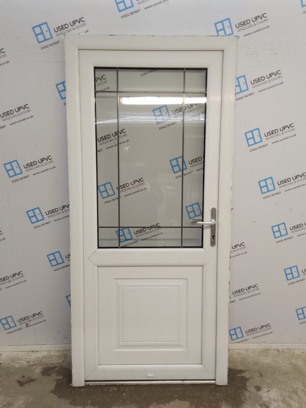 Used White Upvc Back Door 975mm x 2105mm C7D015