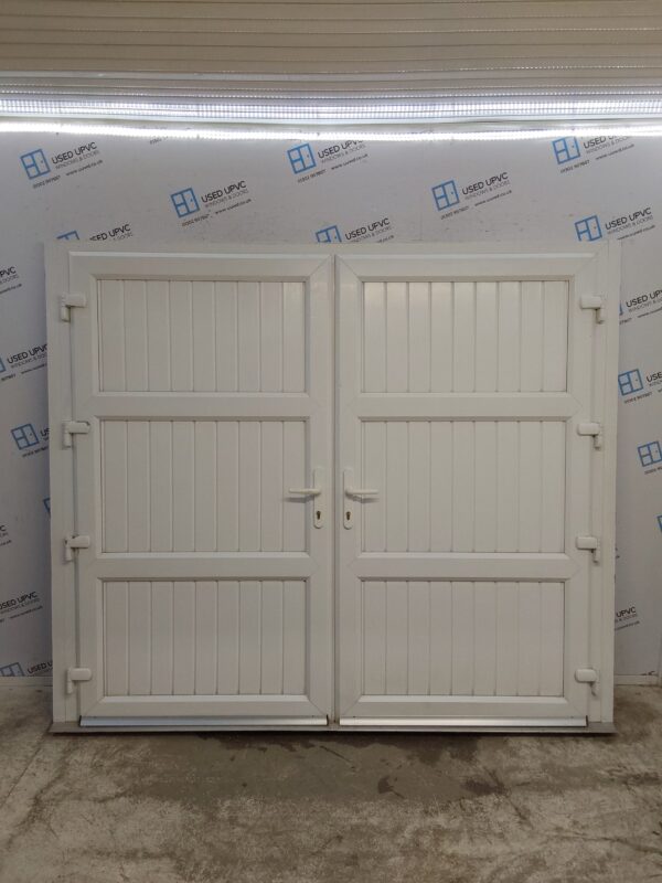 Used White Upvc French Doors 2290mm x 1980mm (Reduce To 2190mm) EA10
