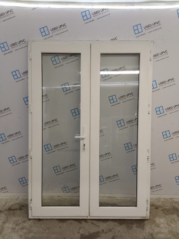 Used White Upvc French Doors 1400mm x 2050mm EA12