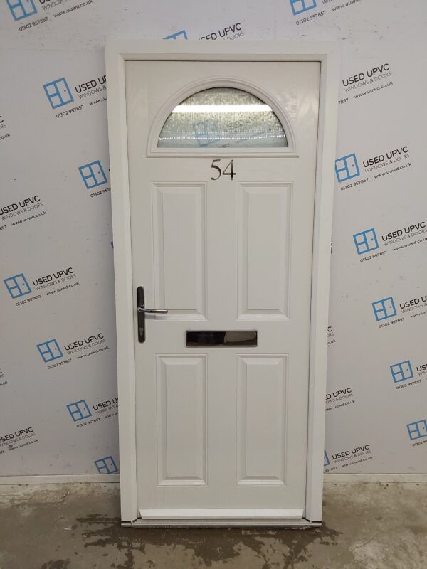 Used White Composite Front Door 875mm x 1995mm C7D038