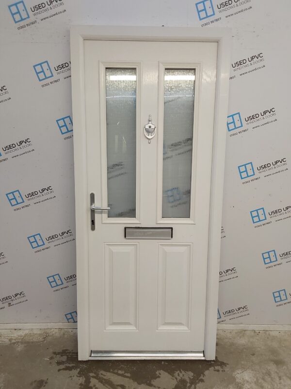 Used White Composite Front Door 900mm x 2050mm C7D062