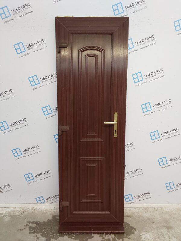 Used Woodgrain Upvc Back Door (Outwards Opening) 670mm x 2080mm C7D067