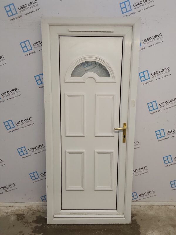 Used White Upvc Back Door 885mm x 2050mm C6003