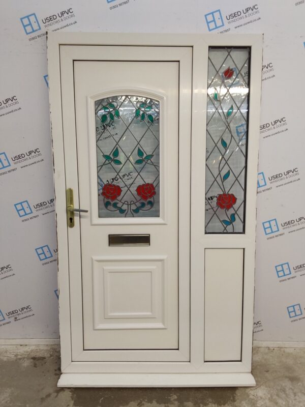 Used White Upvc Front Door And Side Panel 1215mm x 2070mm DS003