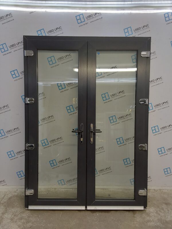 Brand New Triple Glazed Anthracite Grey Upvc French Doors 1510mm x 2100mm (Reduce To 1490mm x 2090mm) EA5