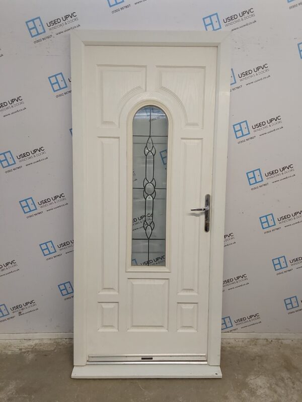 Used White Composite Back Door 940mm x 2100mm 0787