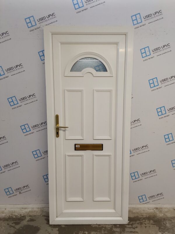 Used White Upvc Front Door 865mm x 2070mm C12D02