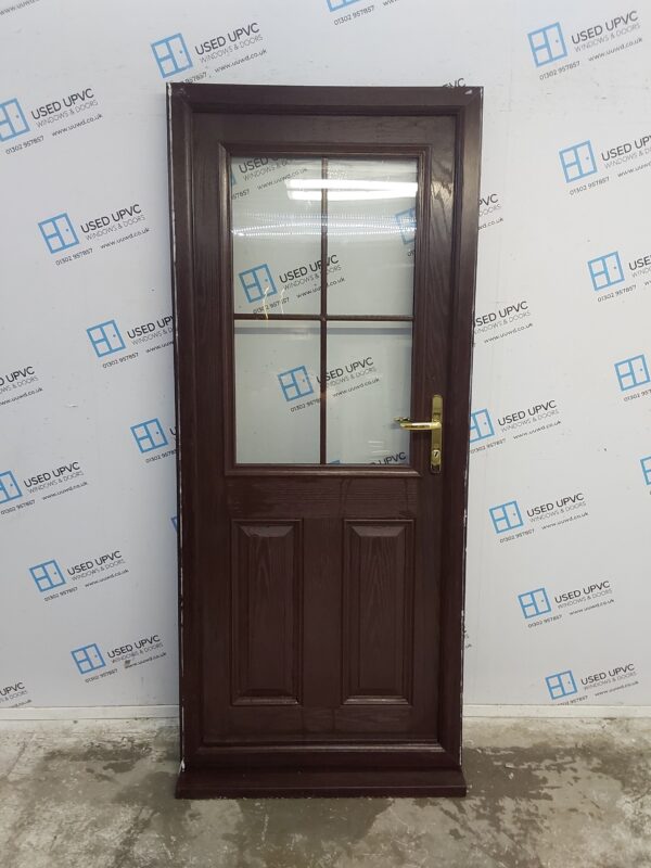 Used Rosewood Composite Back Door 870mm x 2040mm C12D07