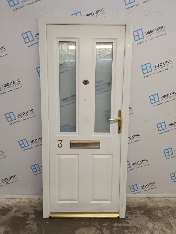 Used White Upvc Front Door 860mm x 1995mm C12D08