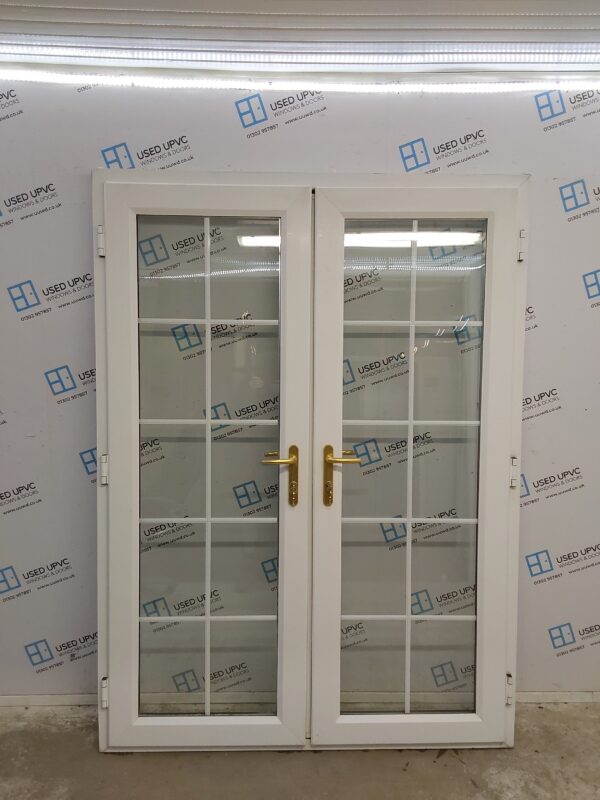 Used White Upvc French Doors 1520mm x 2080mm EA7