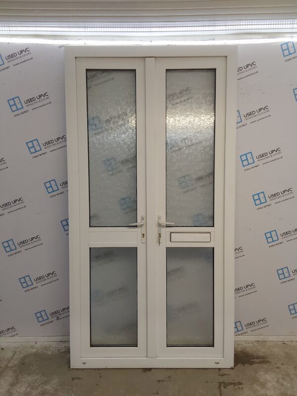 Used White Upvc French Doors 1215mm x 2340mm EA8