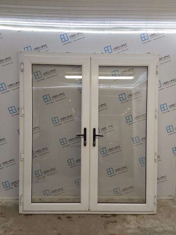 Used White Upvc French Doors 1810mm x 2110mm (Reduce To 1795mm x 2095mm) EA9