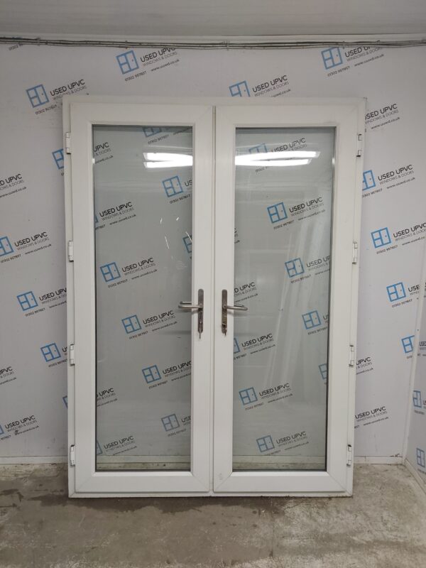 Used White Upvc French Doors 1545mm x 2125mm EA10